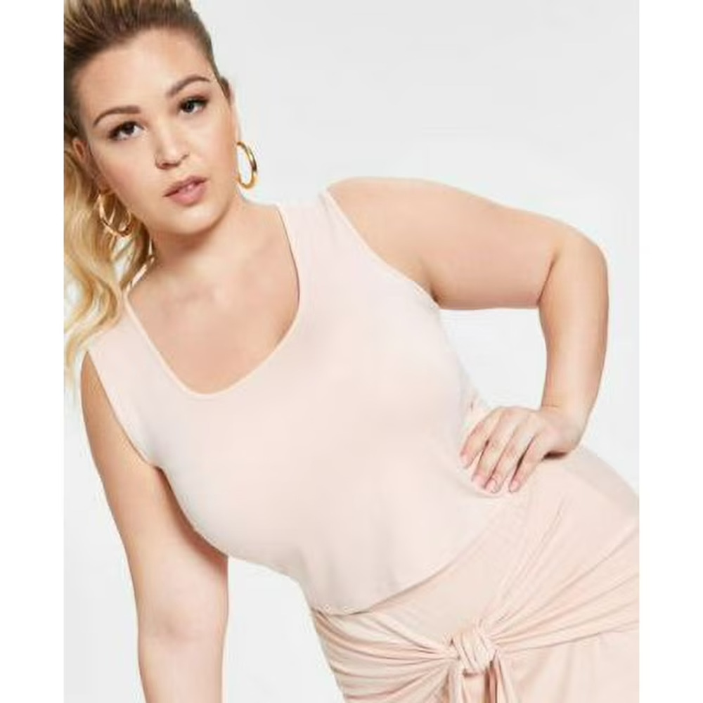 Nina Parker Women Trendy Plus Size Cropped Tank Top Rose Size 2X MSRP $49